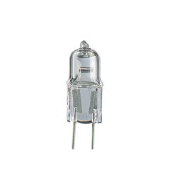 Ampoule halogène T4 JC, 12 volts, culot GY6.35 bi-pin, clair