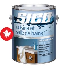 Peinture SICO Cuisine et salle de bains, Doux, Blanc Pur, 3.78 l