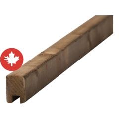 Moulure d'encadrement en bois traité brun, 1" x 2" x 8'
