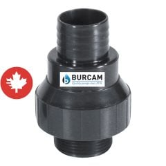 Clapet antiretour, 1 1/4" et 1 1/2",1 1/4" ABS, noir