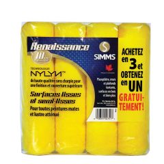 Paint Rollers - Renaissance - Nylyn, Lint Free - 4/Pkg