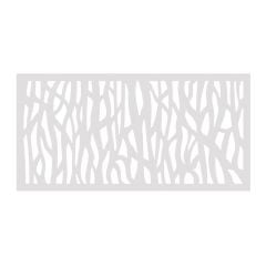 Panneau décoratif Sprig, 0,3" x 4' x 2', blanc