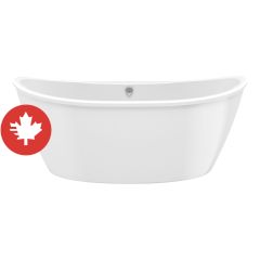 Bain autoportant Delsia, 60" x 32", acrylique appliqué, blanc