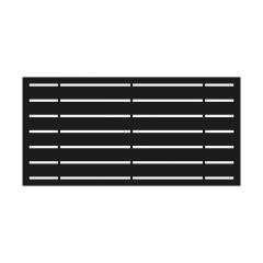 Panneau décoratif, 2' x 4', noir