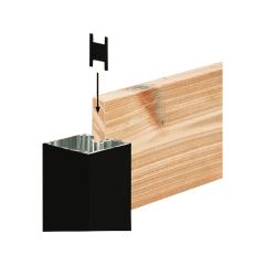 Ensemble de poteaux de fin, 44", noir