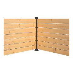 Ensemble de poteaux de coin, 44", noir