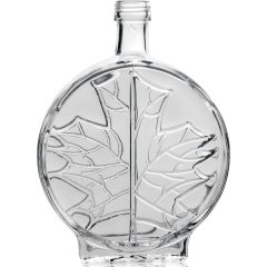 Modern Glass Bottle With Maple Leaf - 250 ml