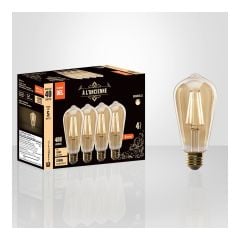 Ampoule Vintage, lumière ambre, E26, 5 W, 4/pqt