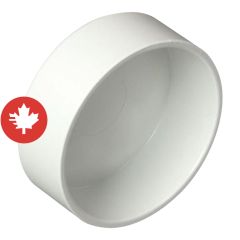 Capuchon de 2 PO, aspirateur central, blanc