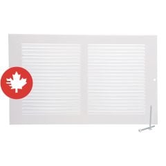 Grille de retour d'air, blanc, 6" x 24"