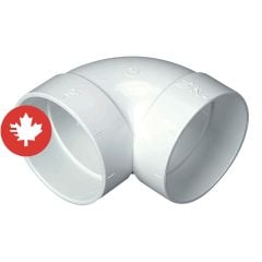 Short 90° elbow, central vacuum