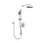 Ensemble de robinet de douche, douche à main sur glissière et pomme de douche, Delphi, chrome