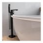Robinet noir mat pour baignoire, modèle complet, robinet autoportant