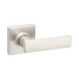 Breton Square Rose Passage Levers - Satin Nickel