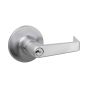 Door Lever with Key - Adjustable Latch - Brushed Chrome