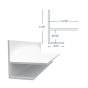 Moulure en F en PVC pour panneau Trusscore RibCore, blanc, 3/4" x 10'