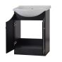 Meuble-lavabo Priam, 24", fini noir