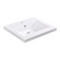 Rectangular Synthetic Marble Drop-In Sink - 24 1/4" x 21 1/4" - White