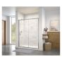Porte de douche coulissante, Connect, 57"-58,5" x 72", verre clair, chrome