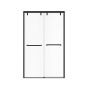 Bypass Shower Door - Uptown - 44-47" x 76" - Alcove Installation- Clear glass - Matte Black