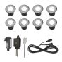 Vision Home Patio Light Set, 10 Pieces, Black, 1.57" x 1.57" x 1.34"