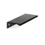 Contemporary Aluminum Edge Pull - 80 mm - Brushed Black
