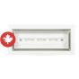 Évent de sol encadré, blanc, 4" x 10"