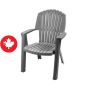 Chaise empilable à dossier haut, Cape Cod, gris neutre