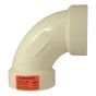 Coude 90° à grand rayon Système 636 en PVC FGV, femelle, 2", blanc