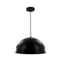 Luminaire suspendu à une lumière, 18", noir/blanc mat
