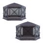 Abri de jardin, pliant, gris, 12'