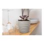 Pot d'intérieur en céramique avec soucoupe, gris, 17 cm