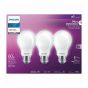 Ampoule DEL, A19, blanc brillant, 8 W, 3/pqt