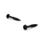 Pan Head Screw - Square Drive - Coarse Thread - Black Rustproof Finish - #8 x 2" - 100/Box