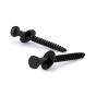 Hex Head Bolt w/Washer - Coarse Thread - Lag Point - Black Rustproof Finish - 1/2" x 4" - 2/Pkg