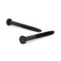 Hex Head Lag Screw - Black Rustproof Finish - 1/4" x 2" - 50/Box