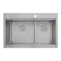 Double Kitchen Sink - Hanko - Stainless Steel - 31" X 20" X 9"