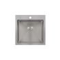 Single Square Kitchen Sink - Lixia - Stainless Steel - 20" x 20" x 9"