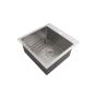 Single Square Kitchen Sink - Lixia - Stainless Steel - 20" x 20" x 9"