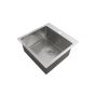 Single Square Kitchen Sink - Lixia - Stainless Steel - 20" x 20" x 9"