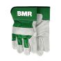 Cowhide Leather Gloves - All Seasons - Green/Grey - Small