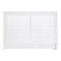 Grille murale, blanc, 8" x 16"