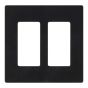 Screwless Wallplate - Claro - Double - Black