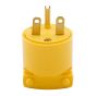 Fiche armée collier, vinyle, jaune, NEMA 6- 15P, 15 A/250 V