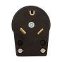 Fiche à angle, caravane, noir, NEMA TT-30P, 30 A/125 V
