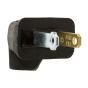 Fiche à angle polarisée, caoutchouc, , NEMA 1- 15P, 15 A/125 V