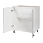 Caisson inférieur 2 portes, Shaker, gris, 30" x 34 3/4" x 24"