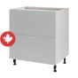 Base Cabinet 2 Drawers - Shaker - Grey - 30" x 34 3/4" x 24"