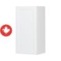 Caisson supérieur 1 porte, Shaker, blanc, 18" x 30" x 12 1/2"