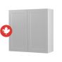 Caisson supérieur 2 portes, Shaker, gris, 30" x 30" x 12 1/2"